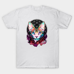 Cat and flowers T-Shirt